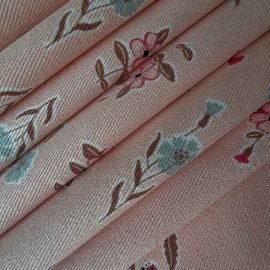 100%Cotton Fabric textiles twill brushed flower print fabric for garment, apparel, coat