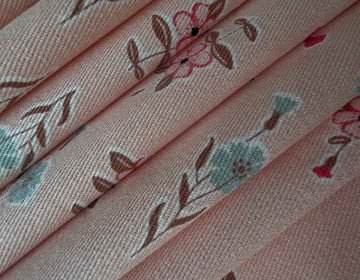 100%Cotton Fabric textiles twill brushed flower print fabric for garment, apparel, coat -002