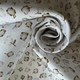 100%Cotton Satin fabric woven textiles sateen style printed fabric for blouse, shirt, skirt, uniform