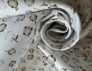 100%Cotton Satin fabric woven textiles sateen style printed fabric for blouse, shirt, skirt, uniform-001