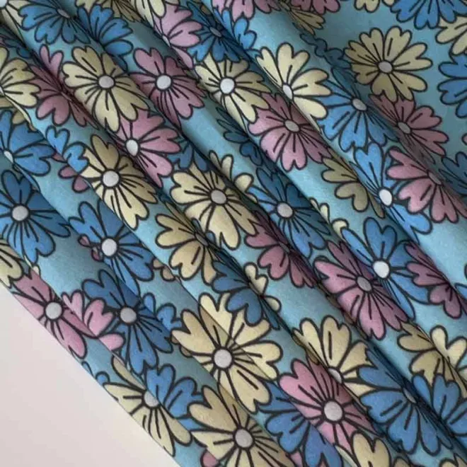 100%Cotton poplin printed flower fabric woven textiles for shirt-003