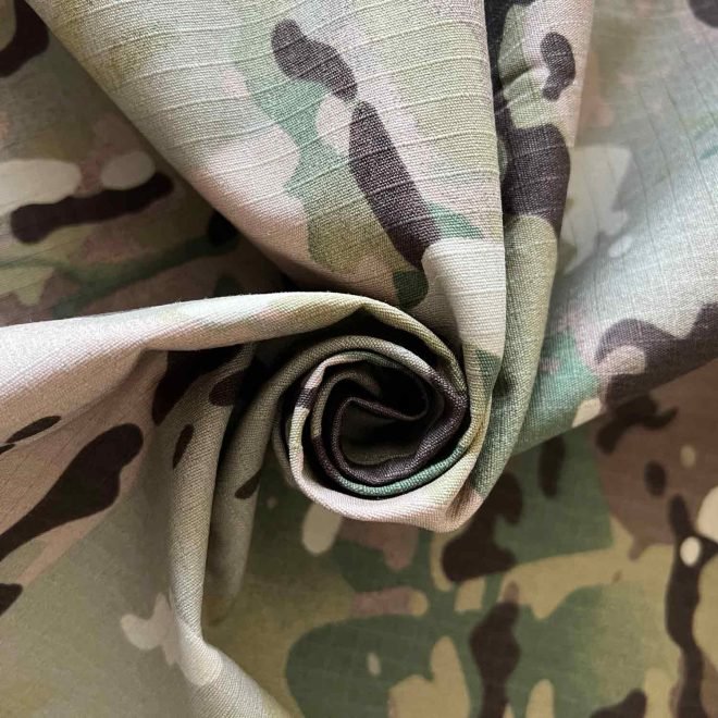 65%Polyester 35%Cotton woven camouflage fabrics textiles TC ripstop fabric waterproof process for workwear 001