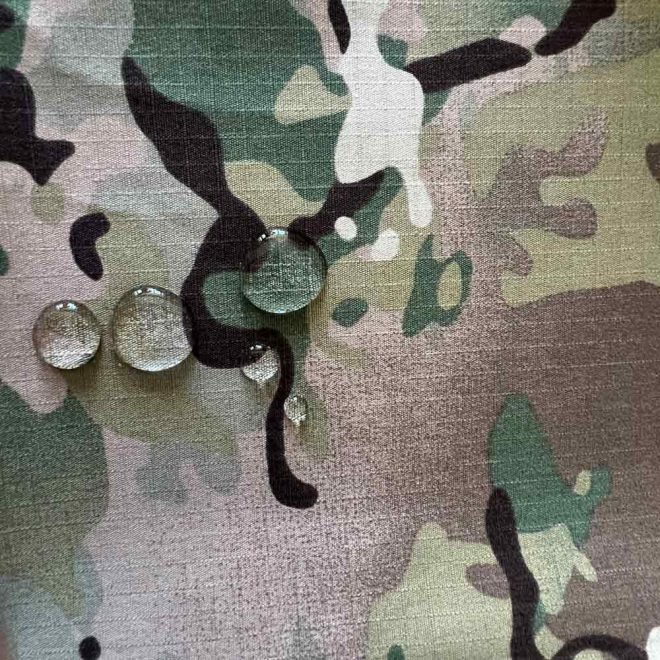 65%Polyester 35%Cotton woven camouflage fabrics textiles TC ripstop fabric waterproof process for workwear 005