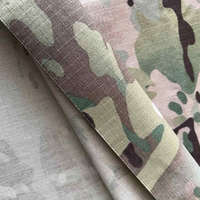 65%Polyester 35%Cotton woven camouflage fabrics textiles TC ripstop fabric waterproof process for workwear 006