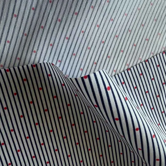 75% polyester 22% cotton 3% spandex print fabric woven textiles poplin style with stretch for Shirt, Bouse-002