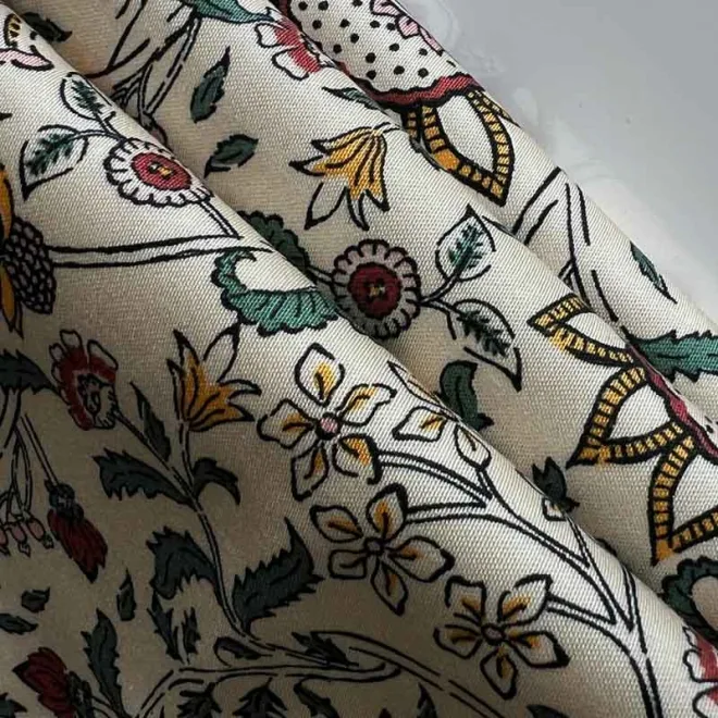 Tencel cotton fabric woven textiles sateen print fabric for blouse, shirt, skirt, dress-003