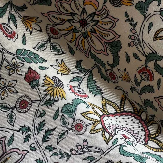 Tencel cotton fabric woven textiles sateen print fabric for blouse, shirt, skirt, dress-005